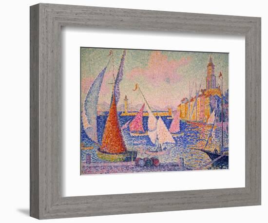 Signac: St. Tropez Harbor-Paul Signac-Framed Giclee Print