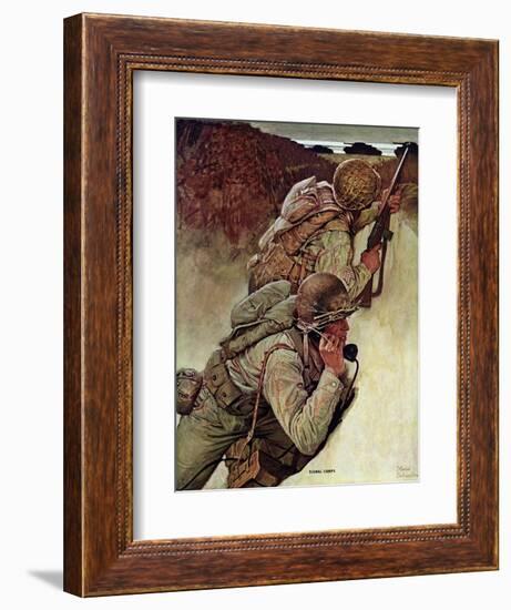 "Signal Corpsmen During Battle," September 9, 1944-Mead Schaeffer-Framed Giclee Print