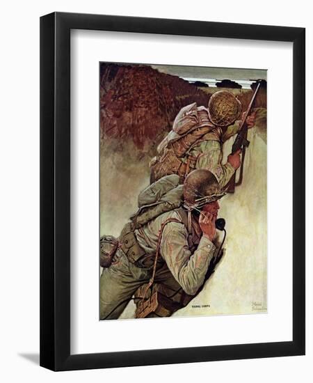 "Signal Corpsmen During Battle," September 9, 1944-Mead Schaeffer-Framed Giclee Print