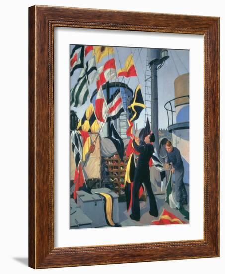 Signal Flag Hoist, C.1945-Donald C. Mackay-Framed Giclee Print