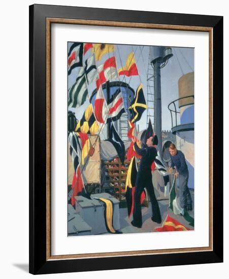 Signal Flag Hoist, C.1945-Donald C. Mackay-Framed Giclee Print