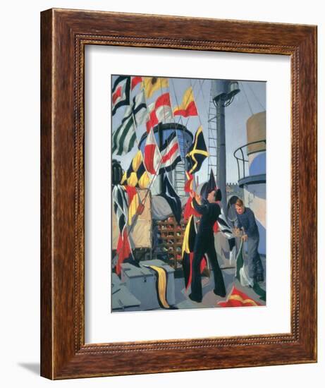 Signal Flag Hoist, C.1945-Donald C. Mackay-Framed Giclee Print