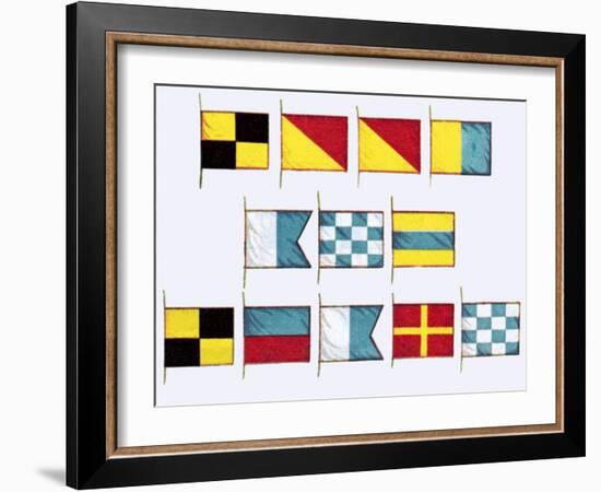 Signal Flags, Spelling Look and Learn-Escott-Framed Giclee Print