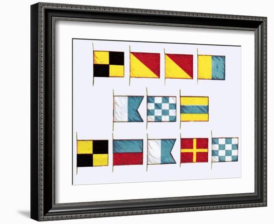 Signal Flags, Spelling Look and Learn-Escott-Framed Giclee Print