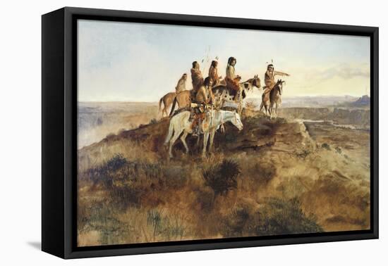 Signal Smoke-Charles Marion Russell-Framed Stretched Canvas