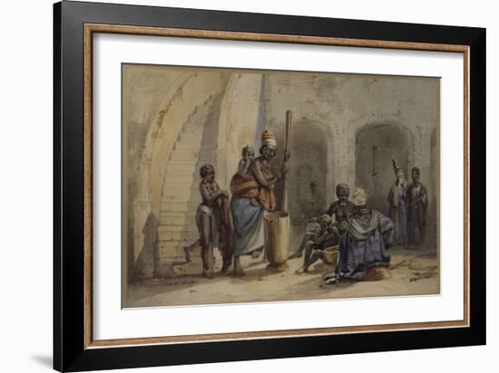 Signare et serviteurs à Gorée-Edouard Auguste Nousveaux-Framed Giclee Print