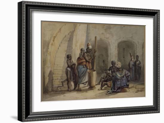 Signare et serviteurs à Gorée-Edouard Auguste Nousveaux-Framed Giclee Print