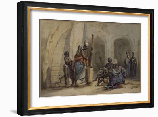 Signare et serviteurs à Gorée-Edouard Auguste Nousveaux-Framed Giclee Print