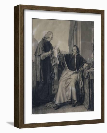 Signature du Concordat entre la France et le Saint-Siège, par le pape Pie VII, le 15 août 1801 (le-Jean-Baptiste Joseph Wicar-Framed Giclee Print