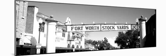 Signboard over a Street, Fort Worth Stockyards, Fort Worth, Texas, USA-null-Mounted Photographic Print