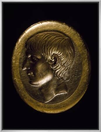 Signet Ring In Gold With Portrait Artifact Uncovered In Capua Campania Italy Giclee Print Art Com