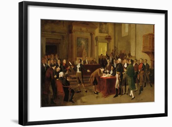 Signing of the Declaration of Independence-Arturo Michelena-Framed Giclee Print