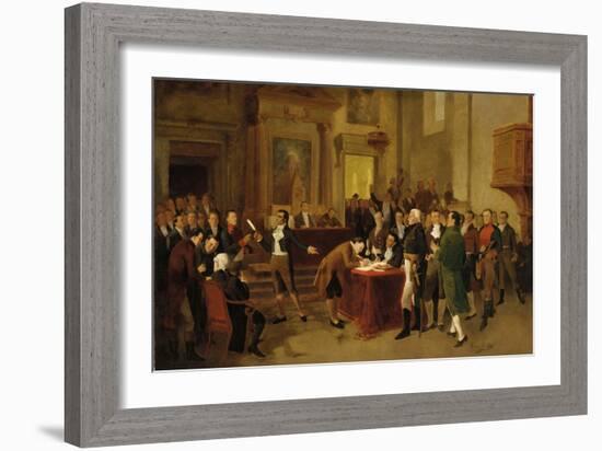 Signing of the Declaration of Independence-Arturo Michelena-Framed Giclee Print