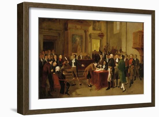 Signing of the Declaration of Independence-Arturo Michelena-Framed Giclee Print