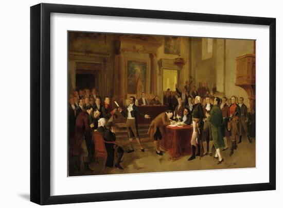 Signing of the Declaration of Independence-Arturo Michelena-Framed Giclee Print