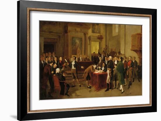 Signing of the Declaration of Independence-Arturo Michelena-Framed Giclee Print