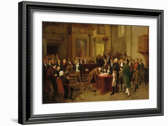 Signing of the Declaration of Independence-Arturo Michelena-Framed Giclee Print