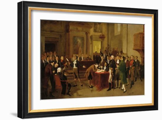 Signing of the Declaration of Independence-Arturo Michelena-Framed Giclee Print