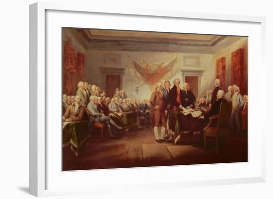 Signing the Declaration of Independence, 4th July 1776, C.1817-John Trumbull-Framed Giclee Print