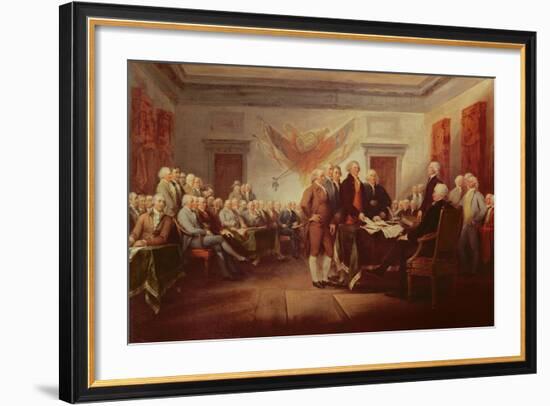 Signing the Declaration of Independence, 4th July 1776, C.1817-John Trumbull-Framed Giclee Print