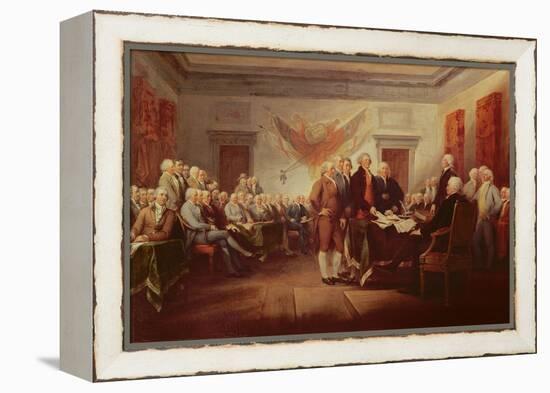 Signing the Declaration of Independence, 4th July 1776, C.1817-John Trumbull-Framed Premier Image Canvas