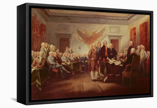 Signing the Declaration of Independence, 4th July 1776, C.1817-John Trumbull-Framed Premier Image Canvas