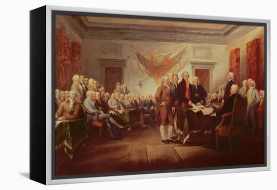 Signing the Declaration of Independence, 4th July 1776, C.1817-John Trumbull-Framed Premier Image Canvas