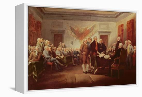 Signing the Declaration of Independence, 4th July 1776, C.1817-John Trumbull-Framed Premier Image Canvas