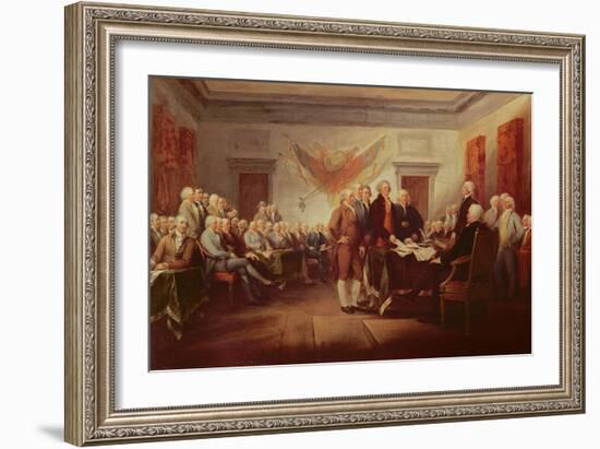 Signing the Declaration of Independence, 4th July 1776, C.1817-John Trumbull-Framed Giclee Print