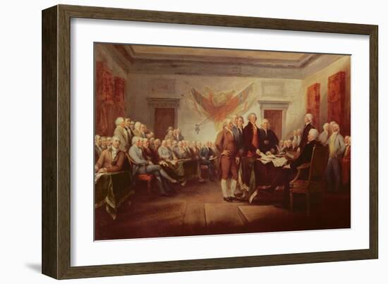 Signing the Declaration of Independence, 4th July 1776, C.1817-John Trumbull-Framed Giclee Print