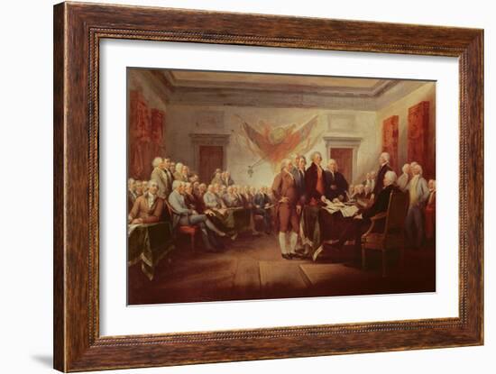 Signing the Declaration of Independence, 4th July 1776, C.1817-John Trumbull-Framed Giclee Print