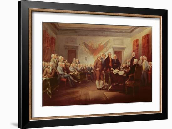 Signing the Declaration of Independence, 4th July 1776, C.1817-John Trumbull-Framed Giclee Print