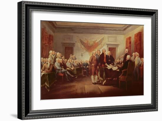 Signing the Declaration of Independence, 4th July 1776, C.1817-John Trumbull-Framed Giclee Print