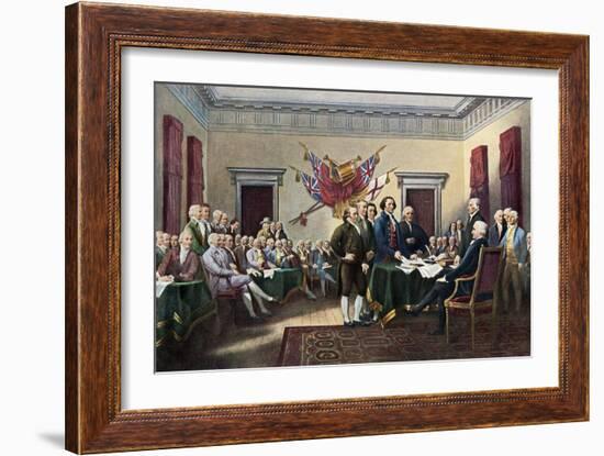 Signing the Declaration of Independence, July 4, 1776-null-Framed Giclee Print