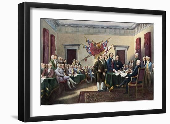 Signing the Declaration of Independence, July 4, 1776-null-Framed Giclee Print