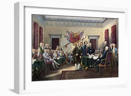 Signing the Declaration of Independence, July 4, 1776-null-Framed Giclee Print