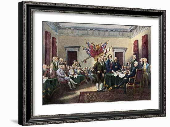 Signing the Declaration of Independence, July 4, 1776-null-Framed Giclee Print