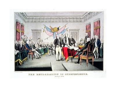 The Declaration of Independence by John Trumbull Paper Print Repro