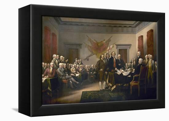 Signing the Declaration of Independence, July 4th, 1776-John Trumbull-Framed Premier Image Canvas