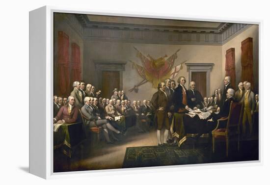 Signing the Declaration of Independence, July 4th, 1776-John Trumbull-Framed Premier Image Canvas