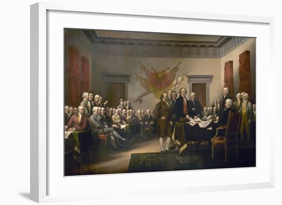 Signing the Declaration of Independence, July 4th, 1776-John Trumbull-Framed Giclee Print