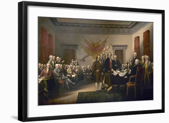 Signing the Declaration of Independence, July 4th, 1776-John Trumbull-Framed Giclee Print