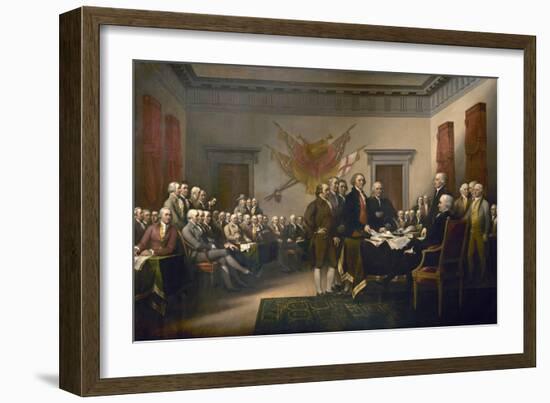 Signing the Declaration of Independence, July 4th, 1776-John Trumbull-Framed Giclee Print