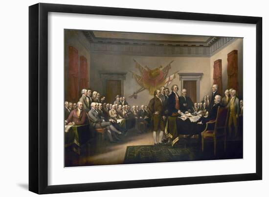 Signing the Declaration of Independence, July 4th, 1776-John Trumbull-Framed Giclee Print