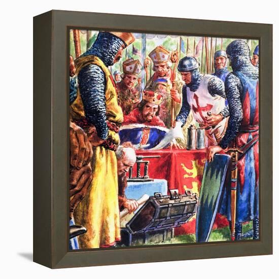 Signing the Magna Carta-C.l. Doughty-Framed Premier Image Canvas