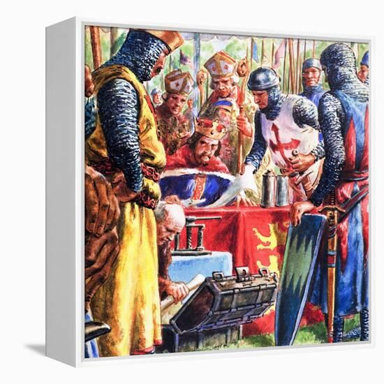 Signing the Magna Carta-C.l. Doughty-Framed Premier Image Canvas