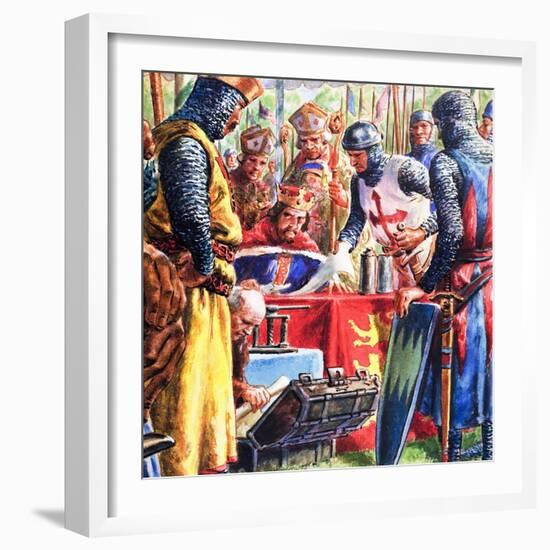 Signing the Magna Carta-C.l. Doughty-Framed Giclee Print