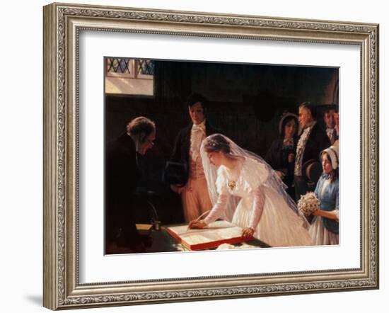 Signing the Register-Edmund Blair Leighton-Framed Art Print