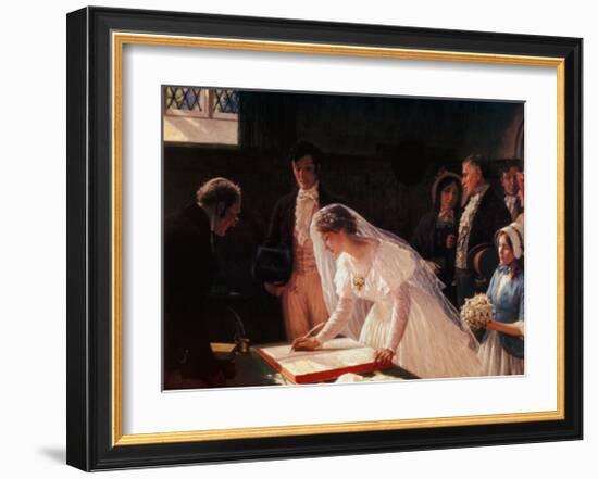 Signing the Register-Edmund Blair Leighton-Framed Art Print