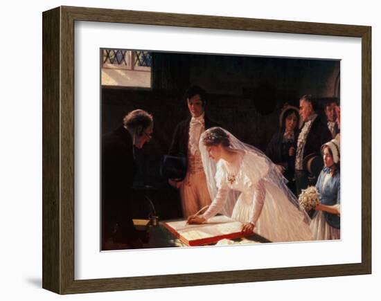 Signing the Register-Edmund Blair Leighton-Framed Art Print